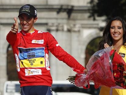Contador, tras ganar la última Vuelta a España.