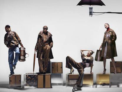 Gigi Hadid, en su debut para la primera campaña de la línea Monogram de Burberry.