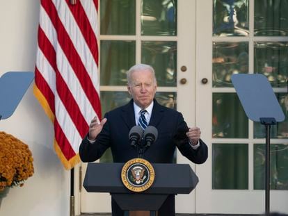 El presidente de Estados Unidos, Joe Biden, el pasado viernes en la Casa Blanca.
