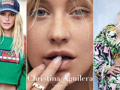 Britney Spears para Kenzo y Christina Aguilera en la portada de 'Paper'.