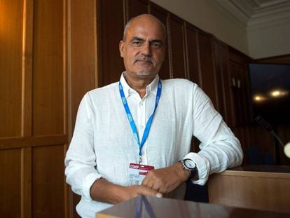 José Luis Díez, director de Colecciones Reales del Patrimonio Nacional, en un curso de verano de la UIMP, en Santander. 