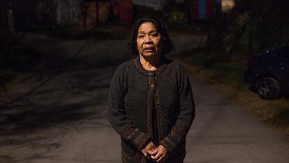 María Catalina Acosta, la trabajadora del hogar que acusó a sus patrones de secuestrarla, durante una entrevista con EL PAÍS en noviembre de 2021, Ciudad de México.