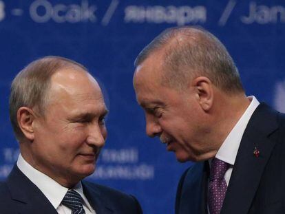 Vladímir Putin y Recep Tayyip Erdogan, el pasado día 8 en Estambul.