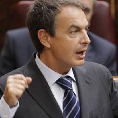 José Luis Rodríguez Zapatero, en la sesión de control al Gobierno