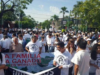 Una manifestación del Frente Nacional por la Familia, en Morelos.