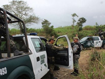 Operativo policial para la búsqueda de cinco jóvenes en Veracruz.