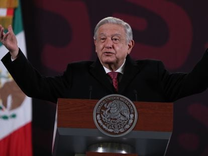 Andrés Manuel López Obrador, durante su conferencia matutuina del pasado 23 de enero, en Ciudad de México.