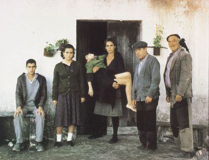 Alfredo Landa y Francisco Rabal (primero y segundo por la derecha) ganaron en 1984 ex aequo el premio al mejor actor en Cannes.