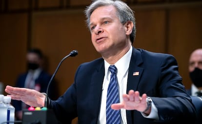Christopher Wray, durante su declaración.