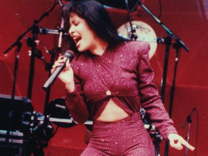 Selena Quintanilla, durante su último concierto, en 1995.
