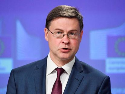 Valdis Dombrovskis, vicepresidente económico de la Comisión Europea.