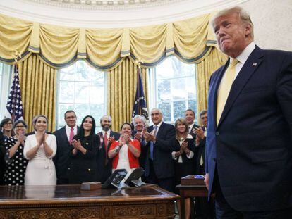 Trump en el despacho oval el pasado miércoles.