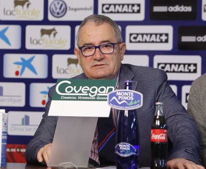 Rueda de prensa de Luis Sabalza, presidente de Osasuna.