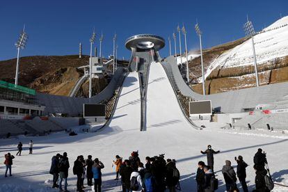 Instalaciones de los Juegos Olímpicos de invierno de 2022 durante una visita para periodistas a  Zhangjiakou (China) el 21 de diciembre.