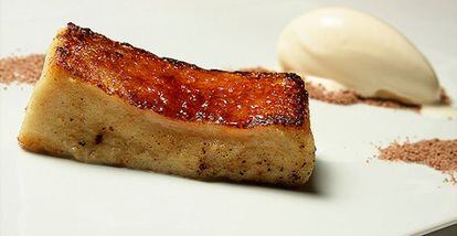 Una torrija de Martín Berasategui.