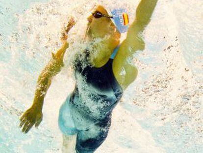 Mireia Belmonte, durante los 400m estilos.