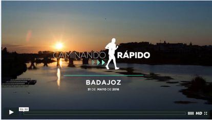 Captura de pantalla del video de Mariano Rajoy &quot;caminando r&aacute;pido&quot;.