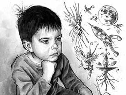 Un niño, dibujo
