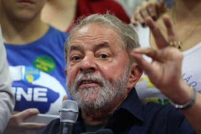 El expresidente Lula el 4 de marzo en Sao Paulo.