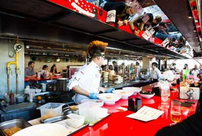 El nuevo restaurante StretXO, de David Muñoz, abierto el pasado fin de semana en El Corte Inglés de Serrano.
