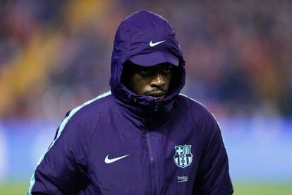 Dembélé, en el campo del Rayo Vallecano.