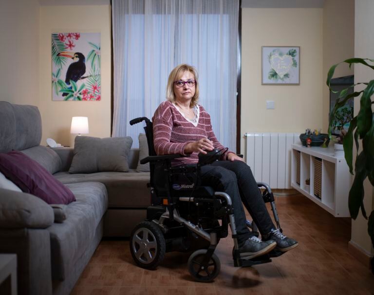 Alicia Resino, que tiene una enfermedad degenerativa y está en lista de espera, acudió a su domicilio en Madrid el pasado viernes.