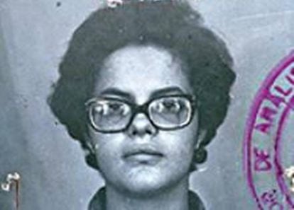 Dilma Rousseff, a los 22 años, en la foto de la ficha policial.