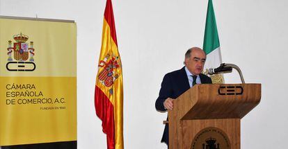 Luis Téllez, este miércoles en la Cámara Española de Comercio en México.