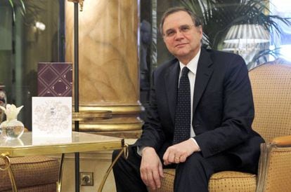 El gobernador del Banco de Italia, Ignazio Visco, en el hotel Ritz de Madrid.