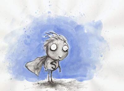 Ilustración de Tim Burton para <i>La melancólica muerte del chico ostra y otras historias</i>.