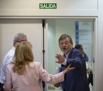 Lissavetzky, tras la rueda de prensa de esta mañana.