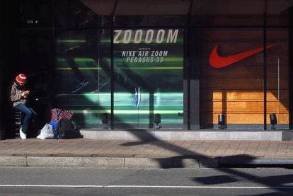 La fachada de una tienda de Nike en Sidney (Australia), este martes.