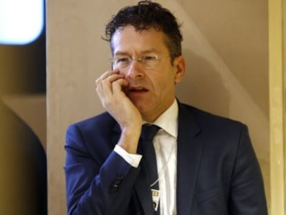 Jeroen Dijsselbloem, presidente del Eurogrupo, esta semana en el Foro de Davos.