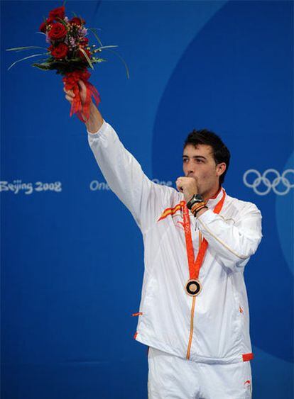 José Luis Abajo celebra la medalla de bronce conseguida