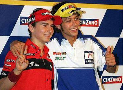 Jorge Lorenzo y Valentino Rossi el en GP de Catalunya