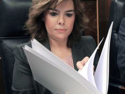 La vicepresidenta del Gobierno, Soraya Sáenz de Santmaría.