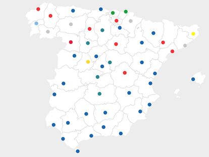 El PP concentra el poder municipal con el gobierno en 30 capitales de provincia y Ceuta y Melilla