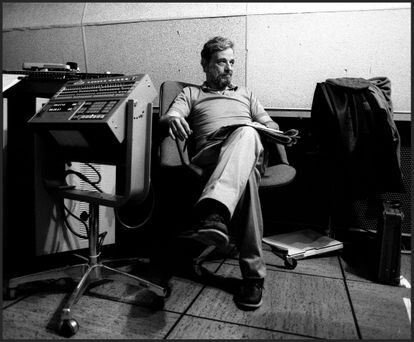 Stephen Sondheim, en un estudio de grabación en Nueva York en 1987.