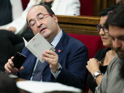 Miquel Iceta en el Parlament, en 2017.