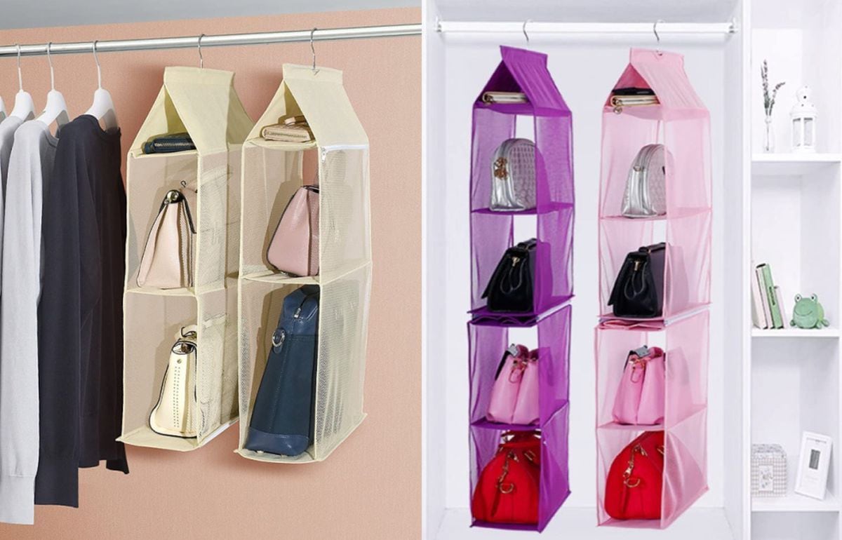 Aburrir Púrpura Todavía Bolsos y zapatos en orden con este organizador de armario disponible en  cinco colores | Escaparate | EL PAÍS