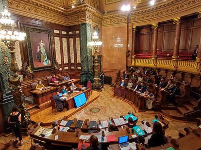 El pleno del Ayuntamiento de Barcelona, en una imagen de archivo.