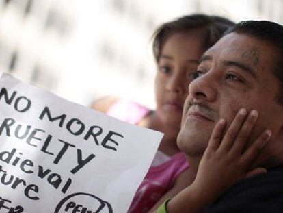 Protesta contra la situación en las cárceles el pasado julio.