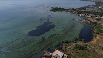 Vista aérea del Lago Maracaibo.