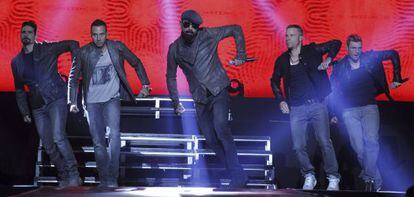 Backstreet Boys, durante el concierto en el Palacio Vistalegre de Madrid. 