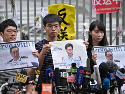 El líder estudiantil Joshua Wong anuncia nuevas movilizaciones la semana próxima, durante la cumbre del G20 en Japón
