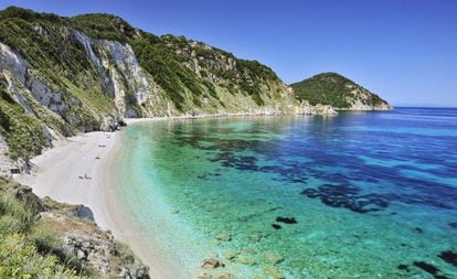 Playa de Sansone, cerca de Portoferraio, en la isla de Elba.
