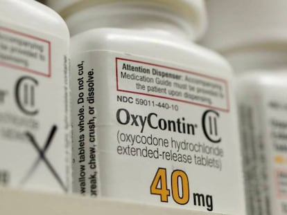 Botes del analgésico OxyContin.