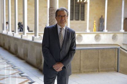 El expresidente catalán, Artur Mas, en el palacio de la Generalitat.