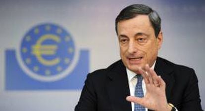 El presidente del Banco Central Europeo (BCE), Mario Draghi, ofrece una rueda de prensa en Fráncfort (Alemania). EFE/Archivo