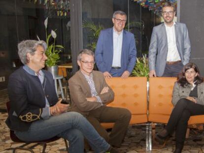 Mercedes Valc&aacute;rcel, Pedro Corral, Juan Luis Moreno, Ferran Foix, Cristina &Aacute;lvarez y Jose Moncada, miembros del equipo de Bolsa Social.